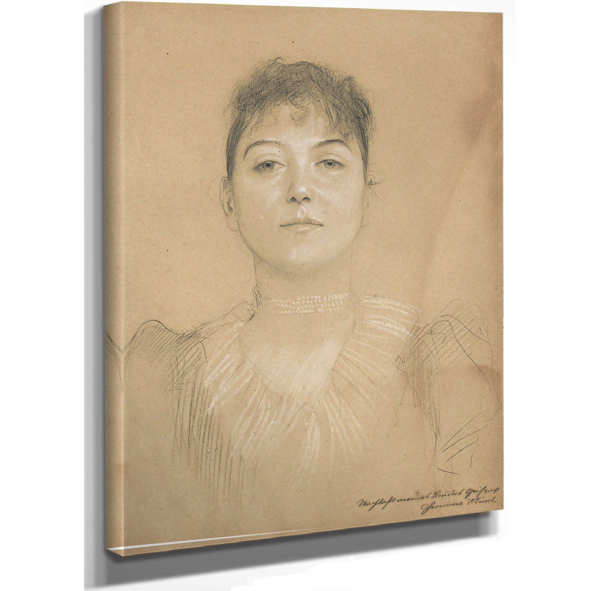 Portrait Einer Frau 1890 1891 By Gustav Klimt