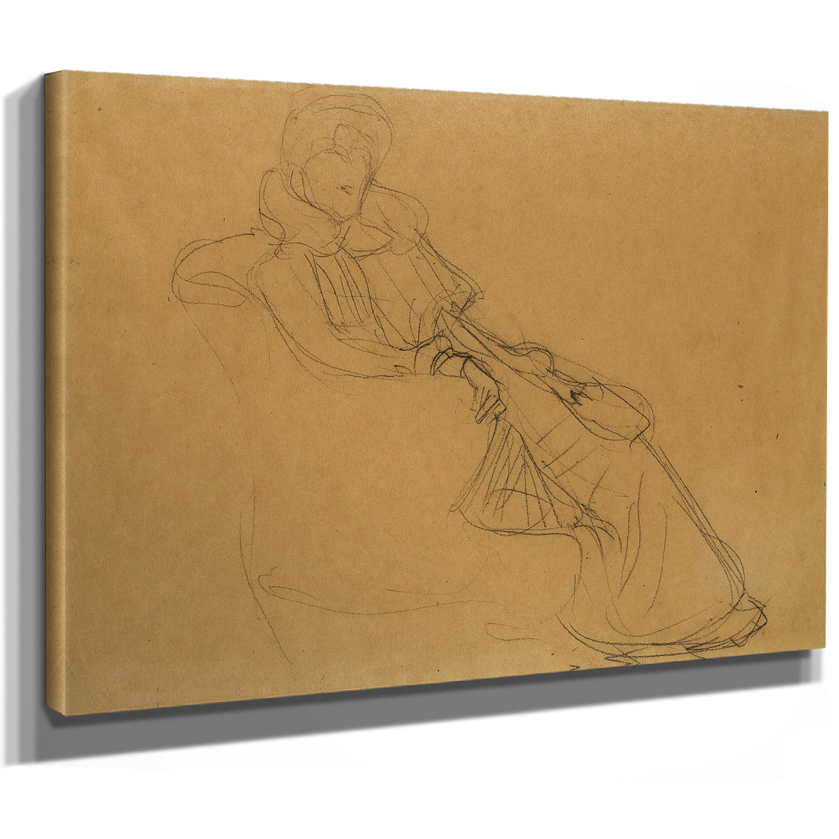 Sitzend Nach Rechts Im By Gustav Klimt