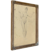 Stehender Weiblicher Akt Und Armstudie By Gustav Klimt