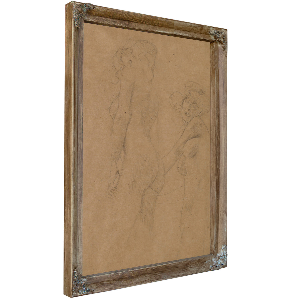 Two Female Nudes Standing 1900 By Gustav Klimt
