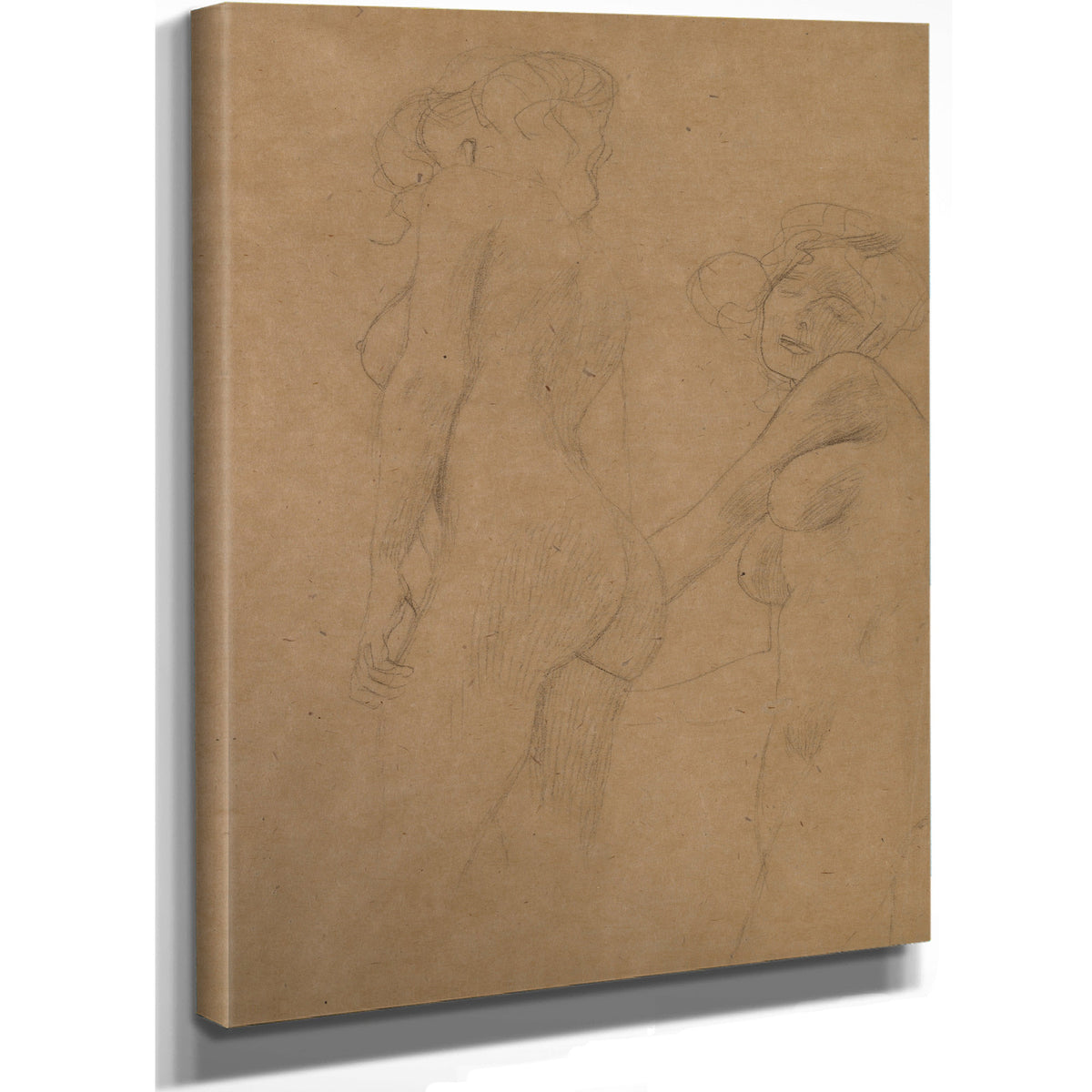 Two Female Nudes Standing 1900 By Gustav Klimt