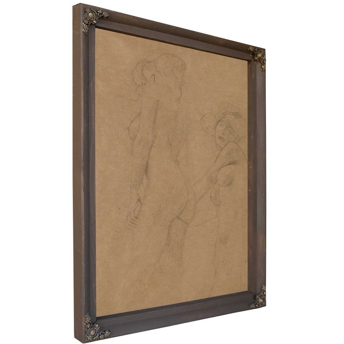 Two Female Nudes Standing 1900 By Gustav Klimt