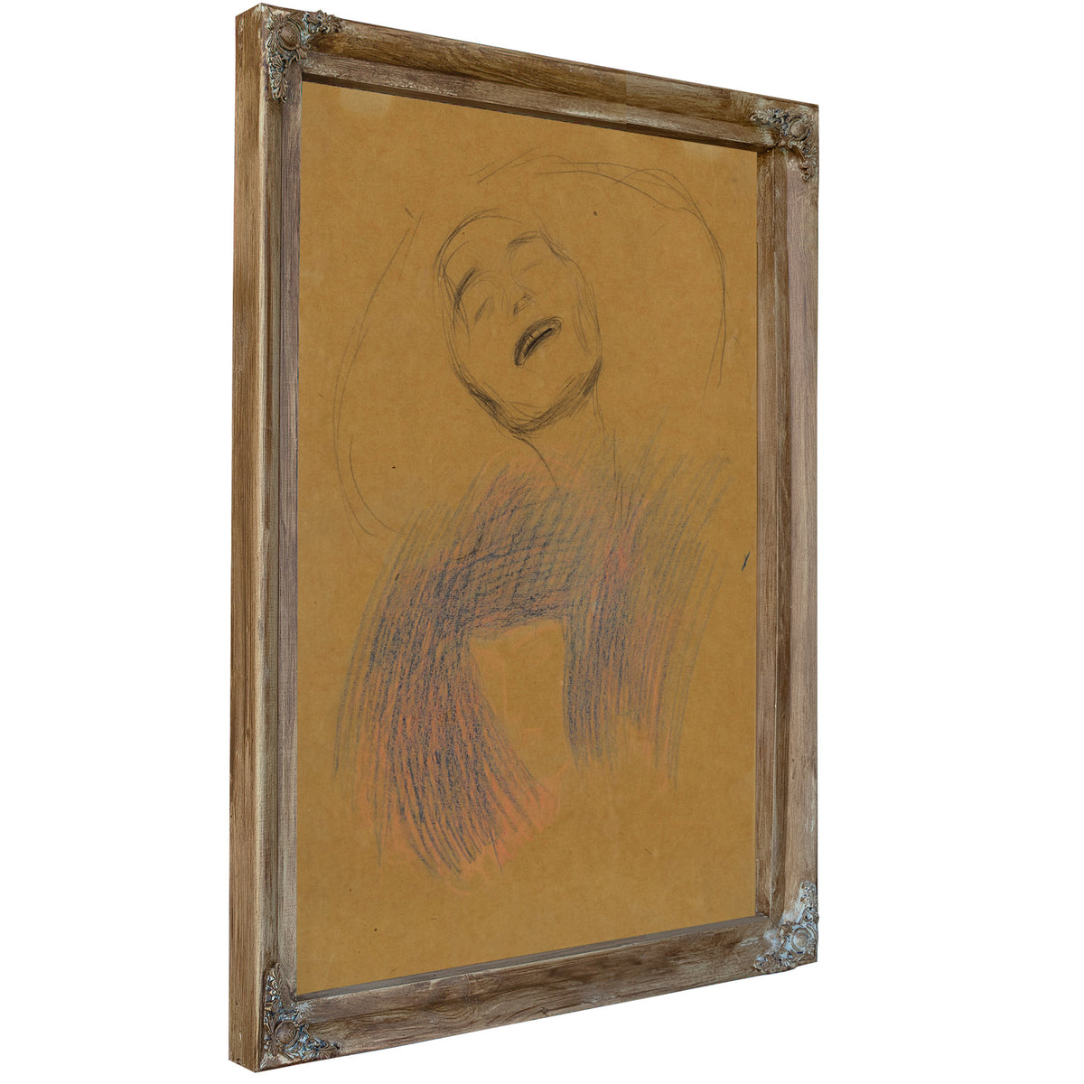 Weiblicher Kopf Dekorative Lineare By Gustav Klimt