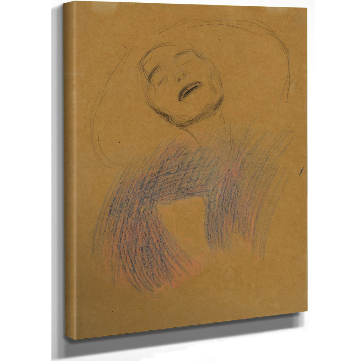 Weiblicher Kopf Dekorative Lineare By Gustav Klimt