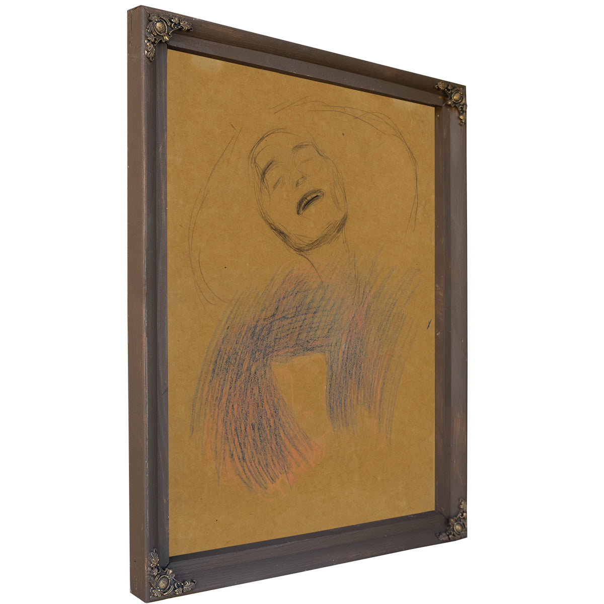 Weiblicher Kopf Dekorative Lineare By Gustav Klimt