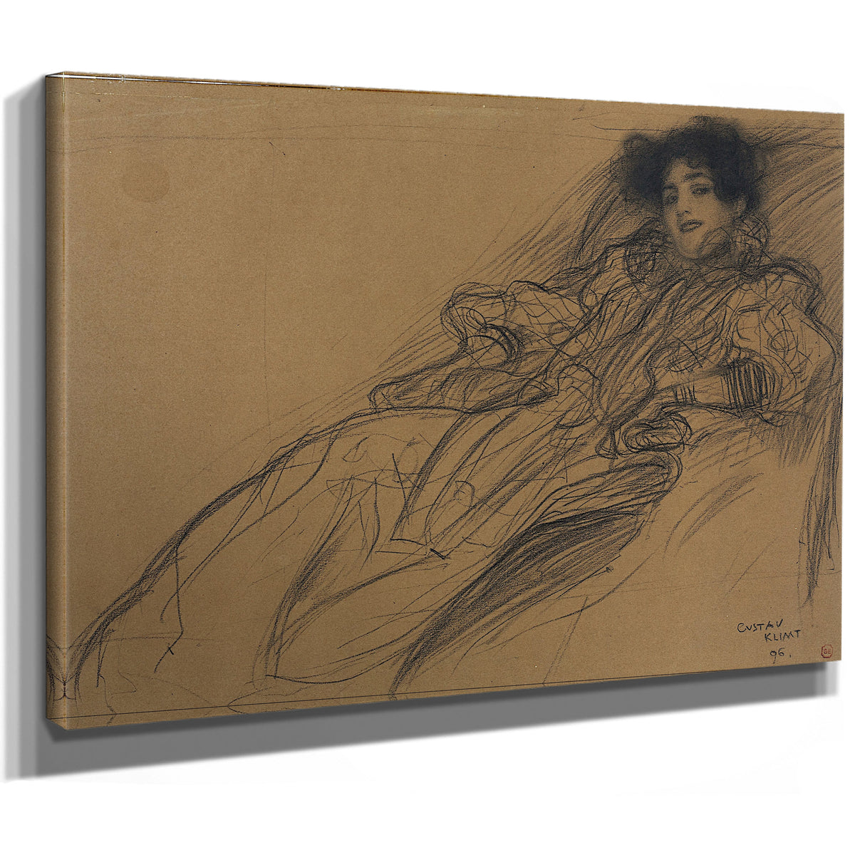 Young Woman an Armchair 1896 By Gustav Klimt