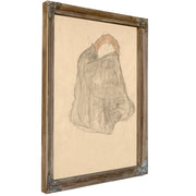 Zusammengekauert Sitzende Frau Dunklen By Gustav Klimt