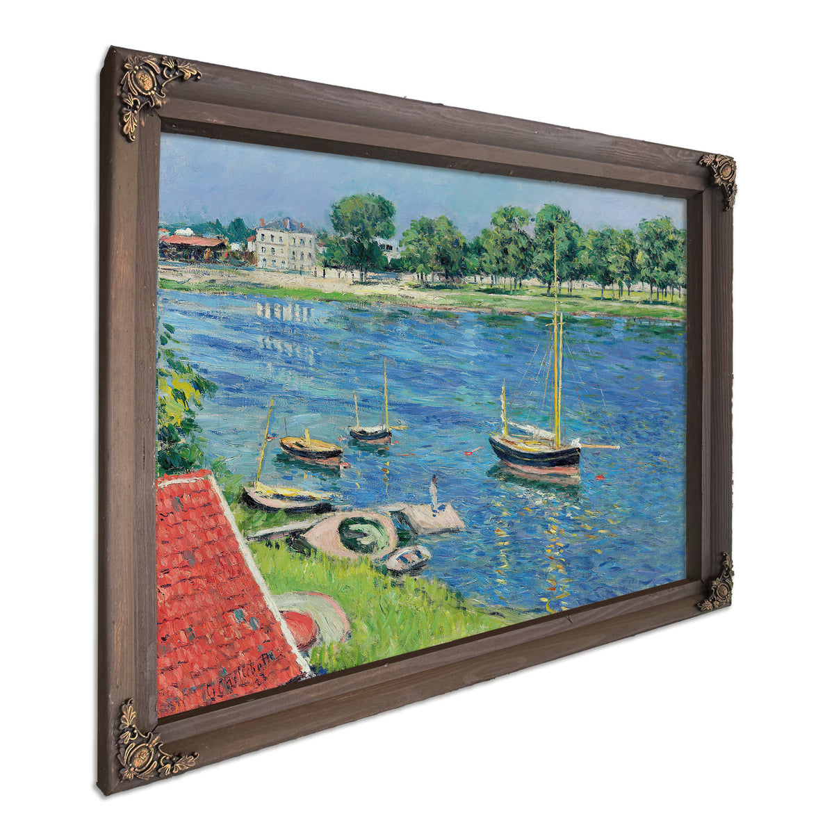 La Seine Argenteuil Bateaux Au By Gustave Caillebotte
