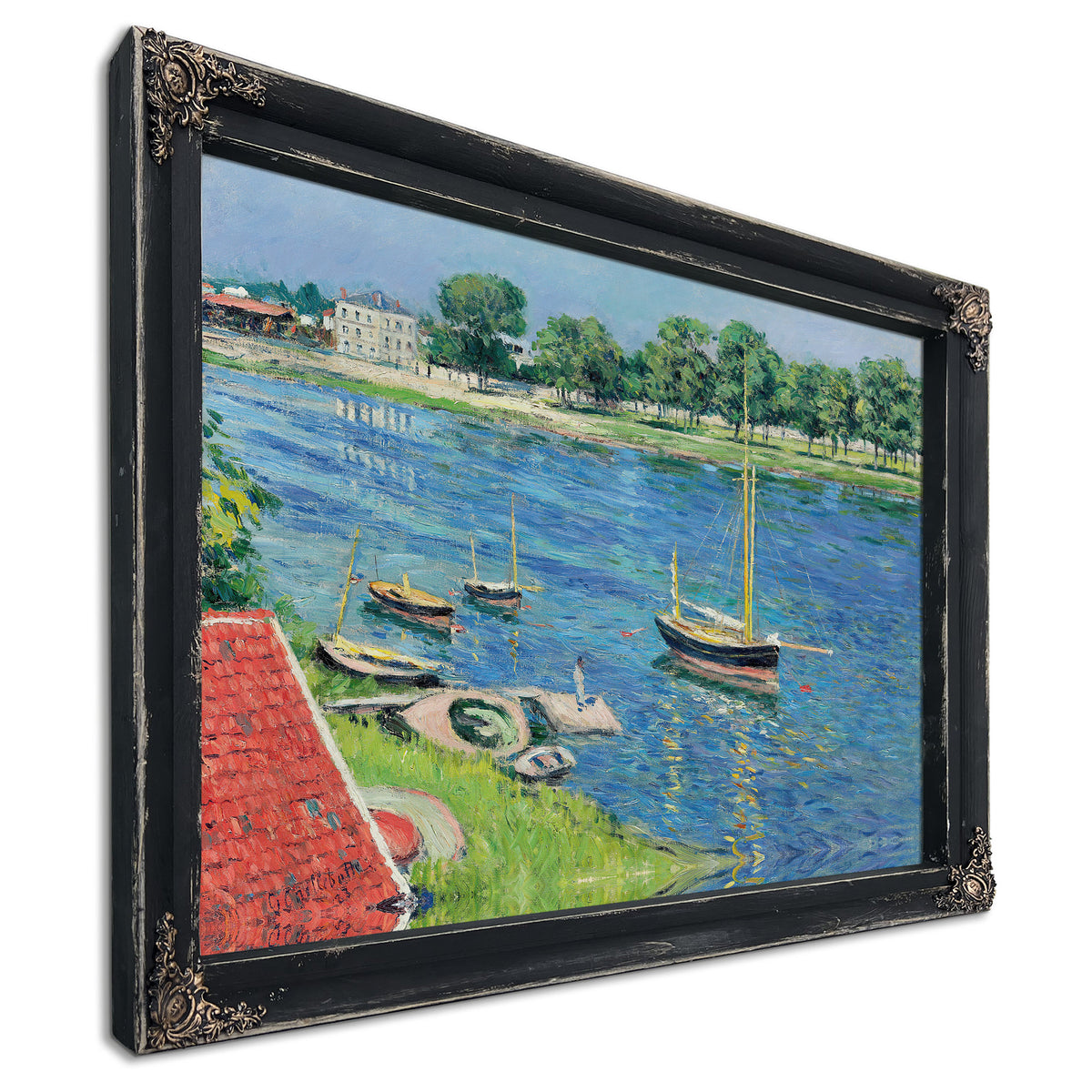 La Seine Argenteuil Bateaux Au By Gustave Caillebotte