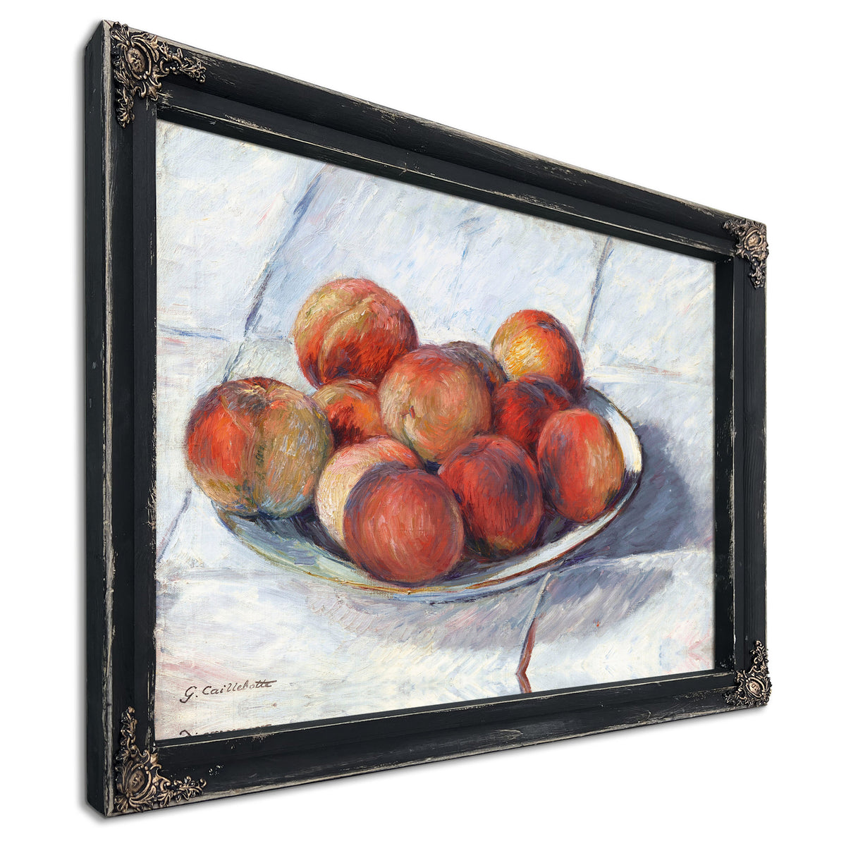 Lassiette de Peches Circa 1882 By Gustave Caillebotte