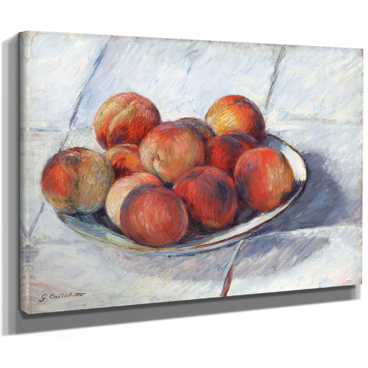 Lassiette de Peches Circa 1882 By Gustave Caillebotte