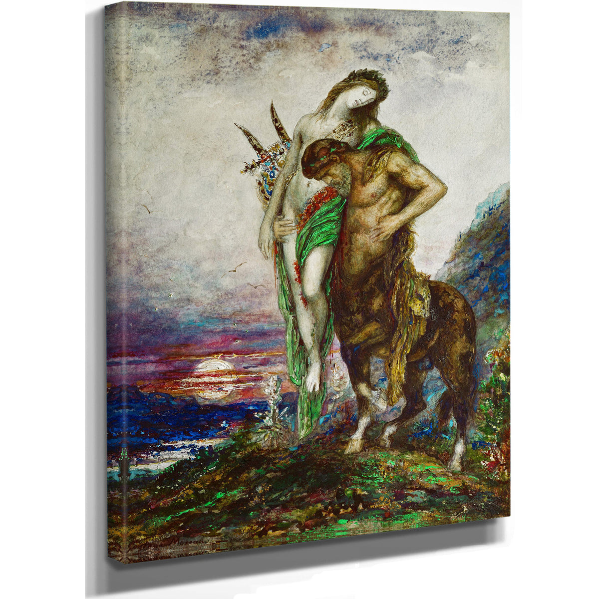 Dead Poet Carried a Centaur 1890 By Gustave Moreau