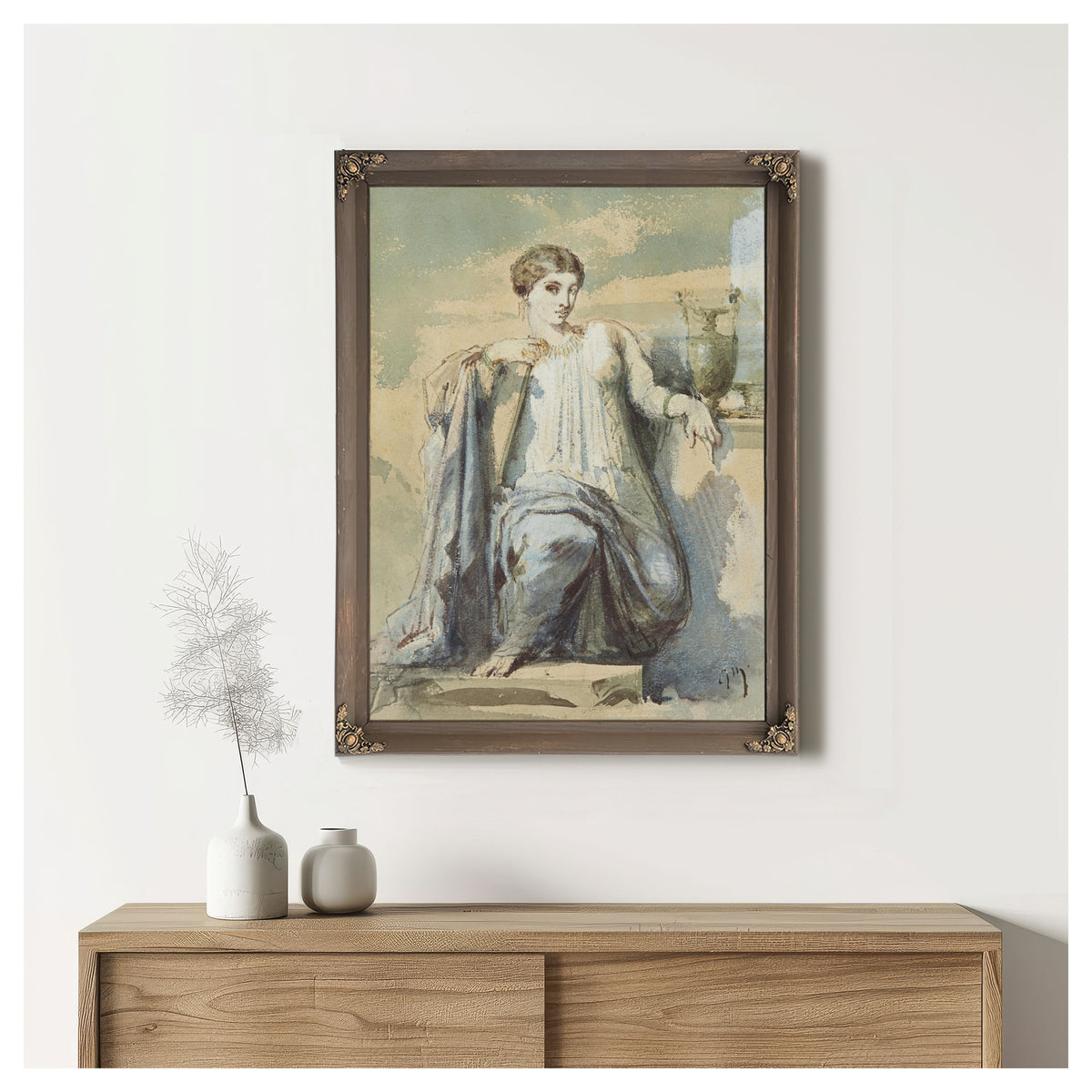 Sapho Jeune Femme Au Vase By Gustave Moreau