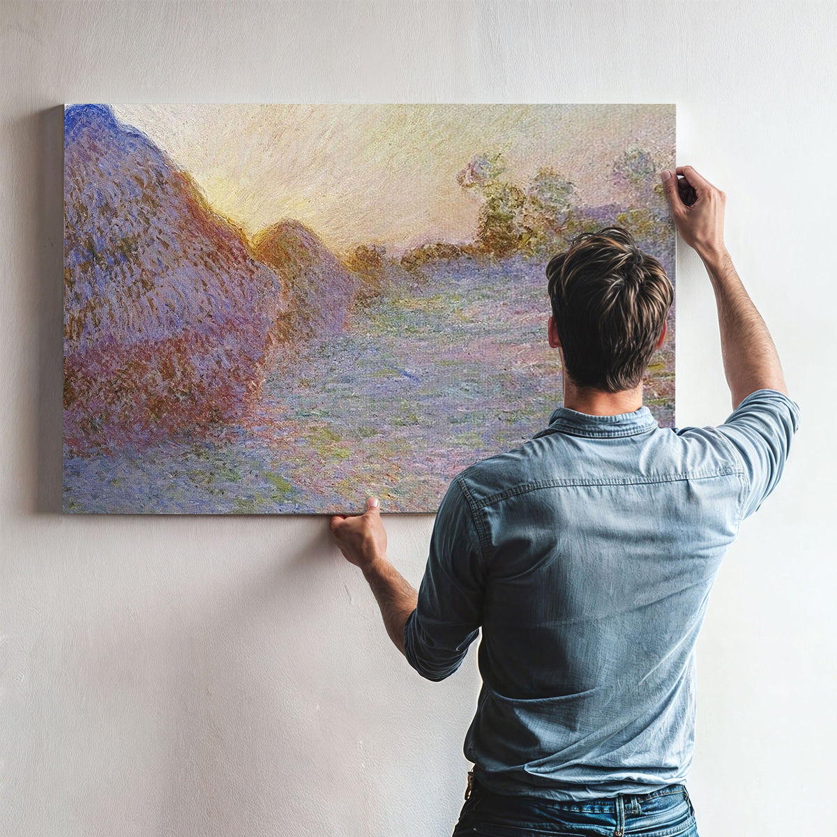 Haystacks By Claude Monet