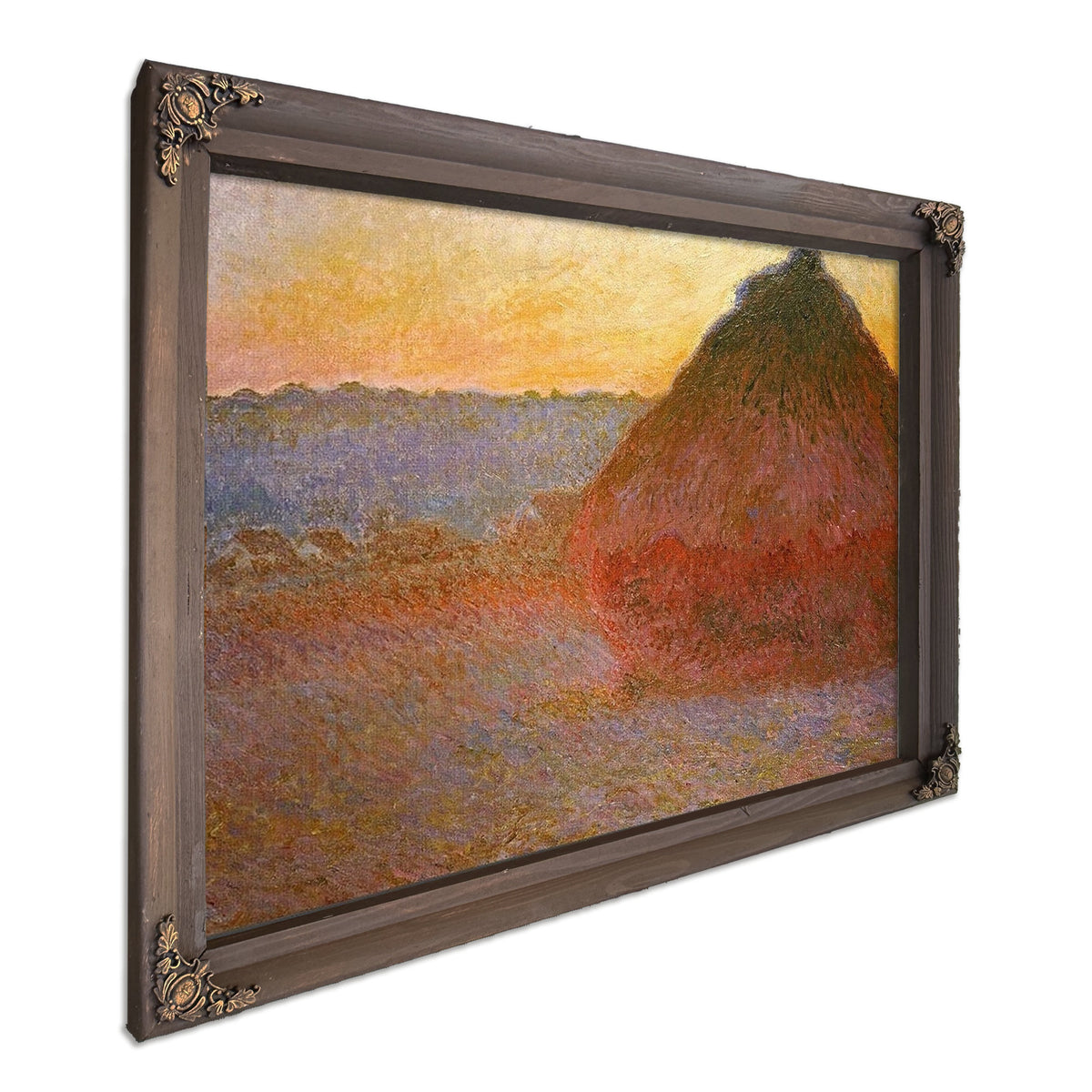 Haystacks, Pink And Blue Impressions By Claude Monet