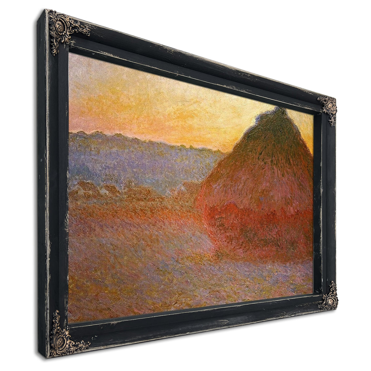 Haystacks, Pink And Blue Impressions By Claude Monet