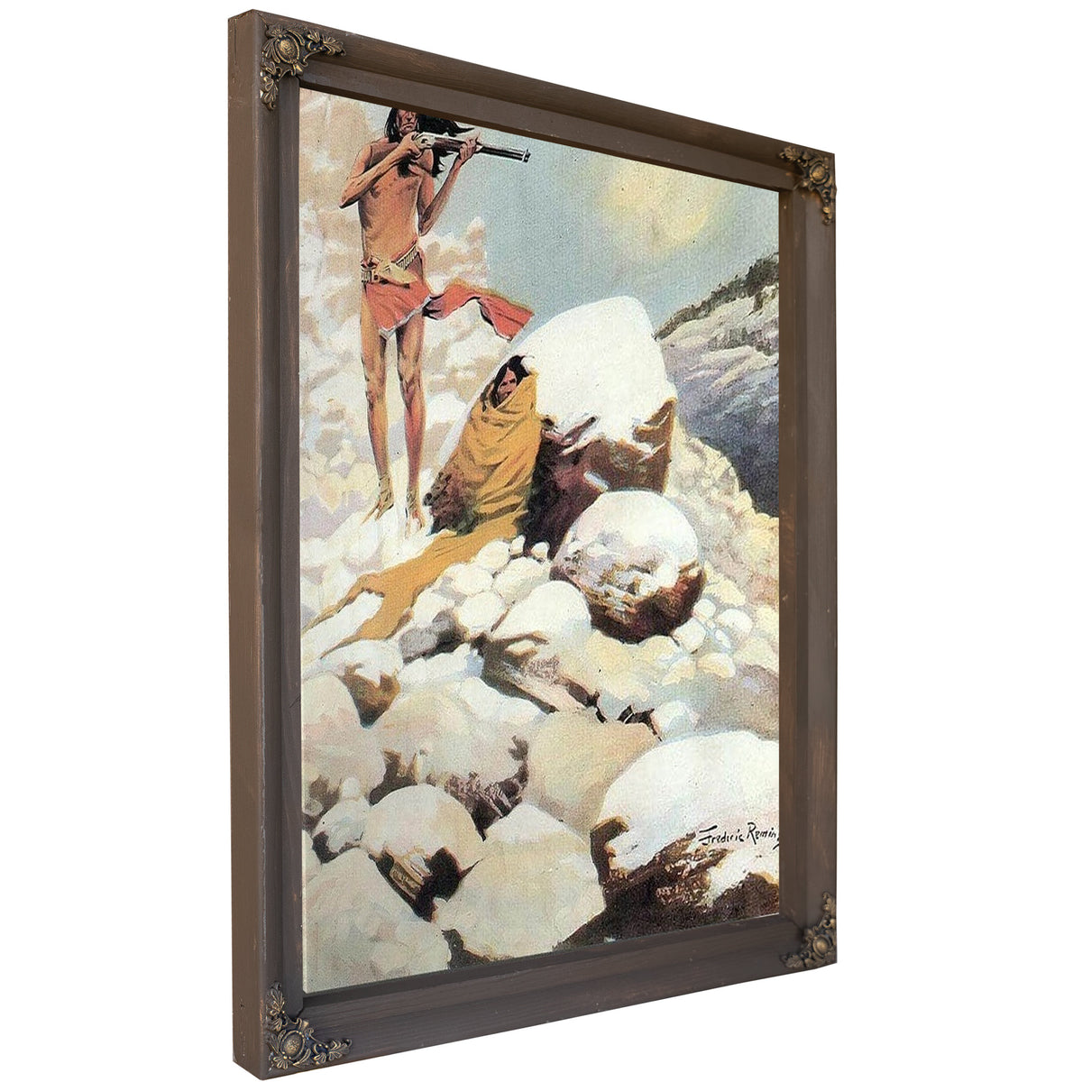 He Made His Magazine Gun Blaze Until Empty By Frederic Remington