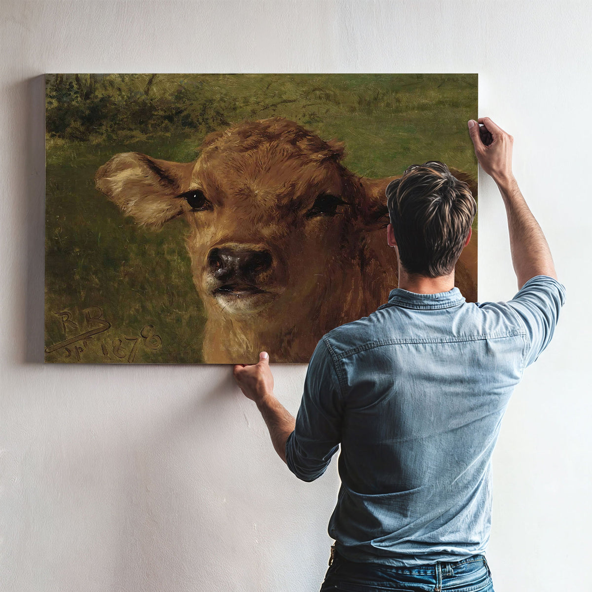 Head Of A Calf by Rosa Bonheur