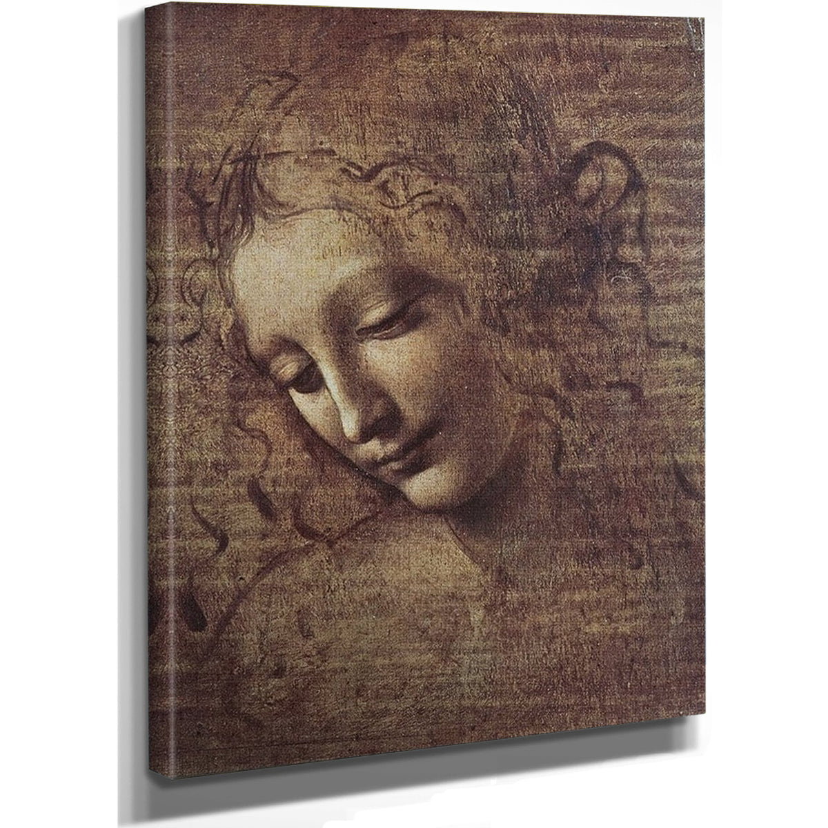 Head Of A Young Woman With Tousled Hair Or Leda By Leonardo Da Vinci