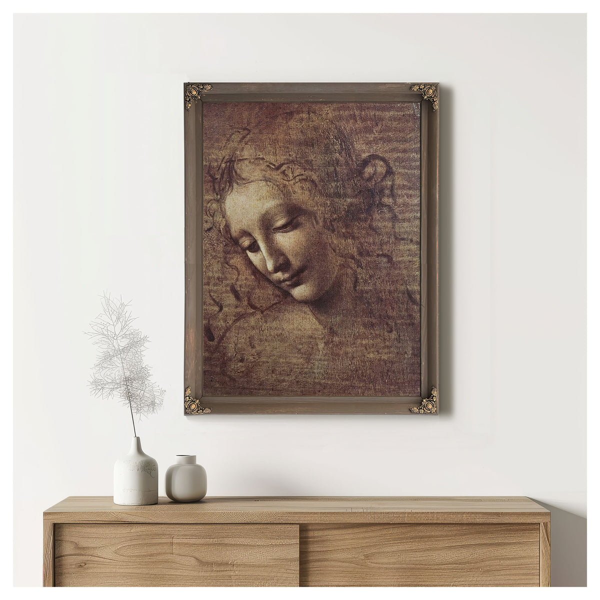 Head Of A Young Woman With Tousled Hair Or Leda By Leonardo Da Vinci