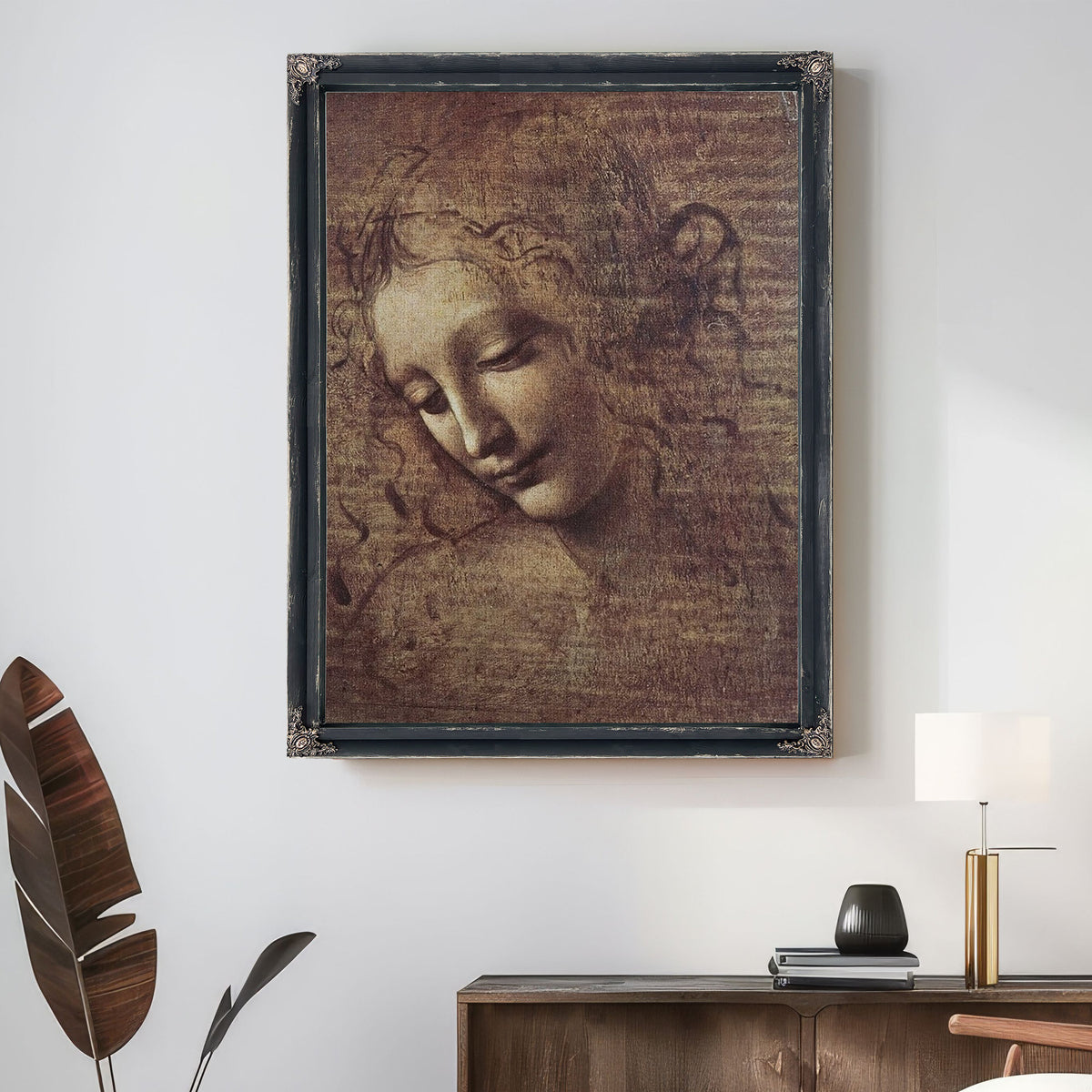 Head Of A Young Woman With Tousled Hair Or Leda By Leonardo Da Vinci