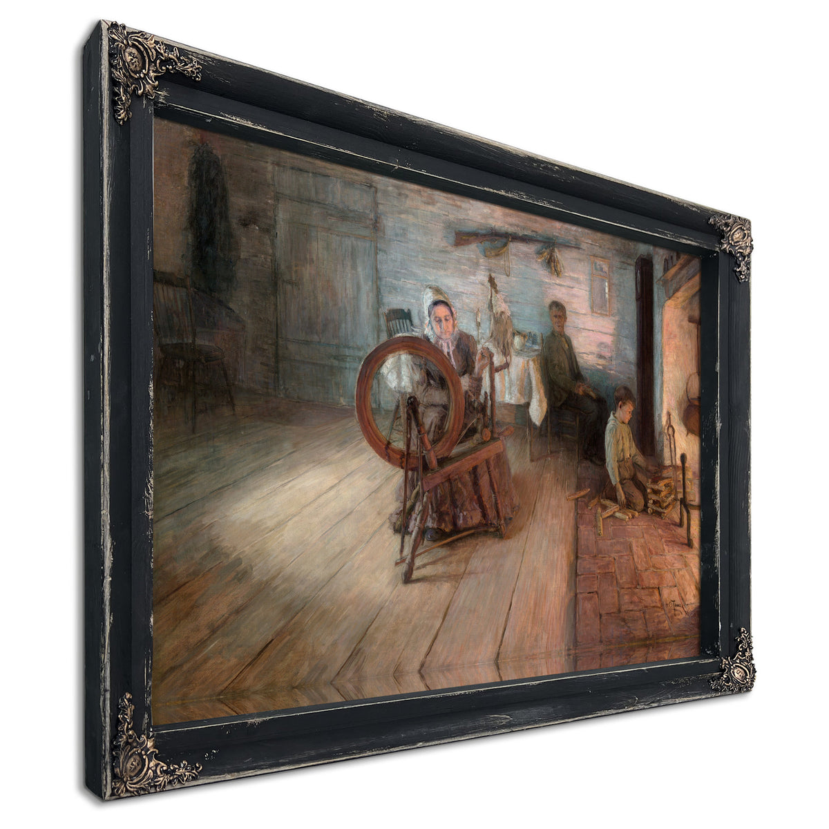 Spinning Firelightthe Boyhood George By Henry Ossawa Tanner