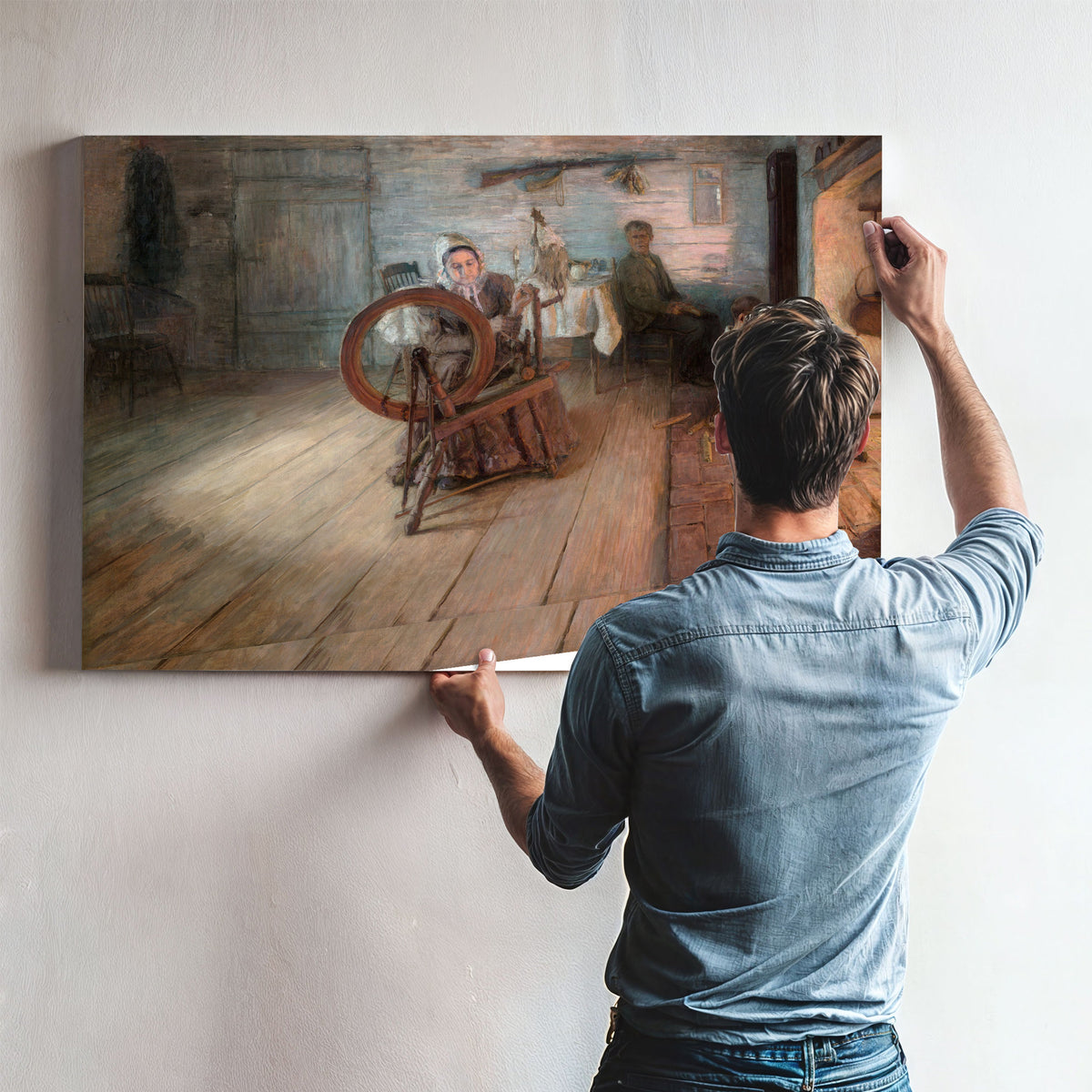 Spinning Firelightthe Boyhood George By Henry Ossawa Tanner