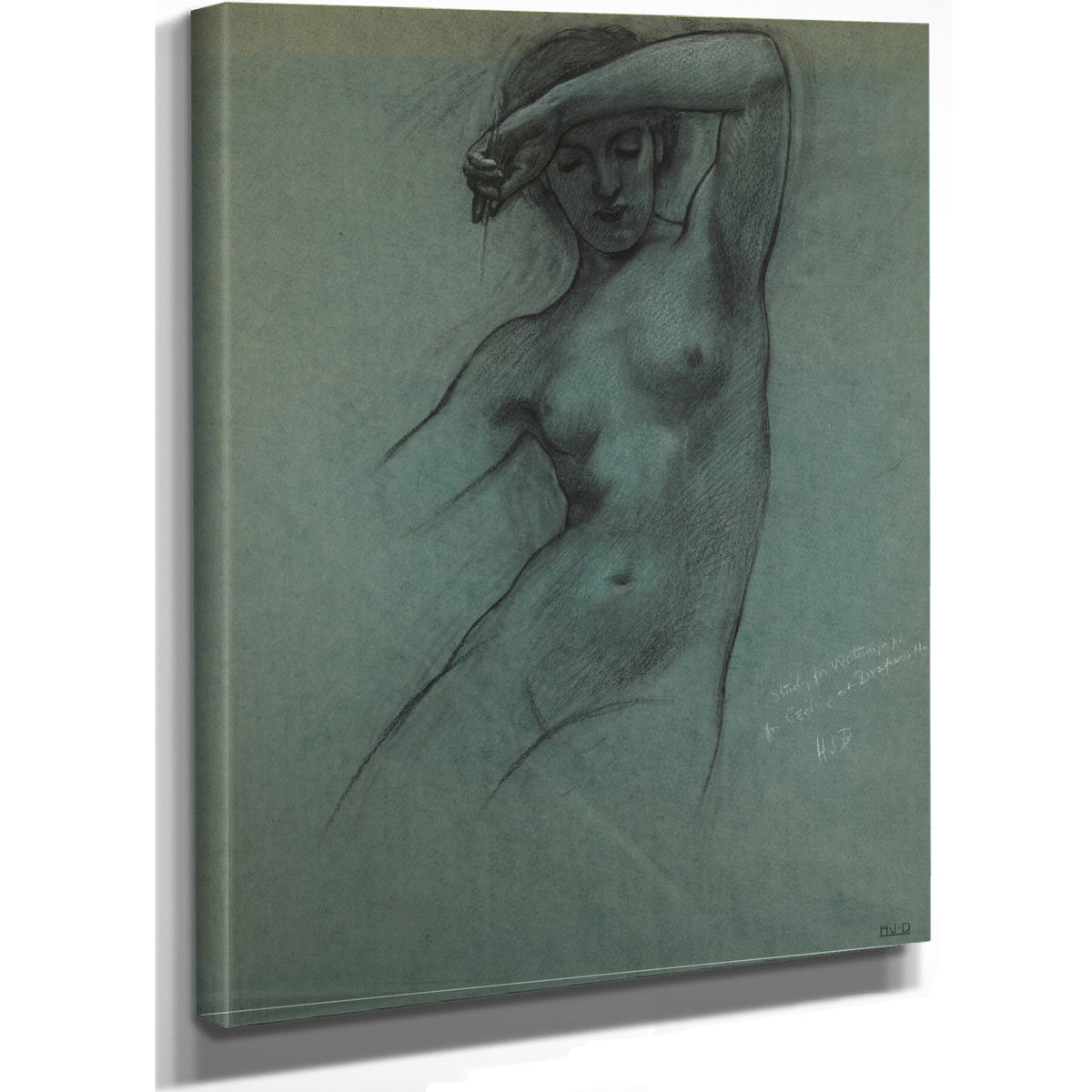 Study a Water Nymph Prospero Summoning By Herbert James Draper