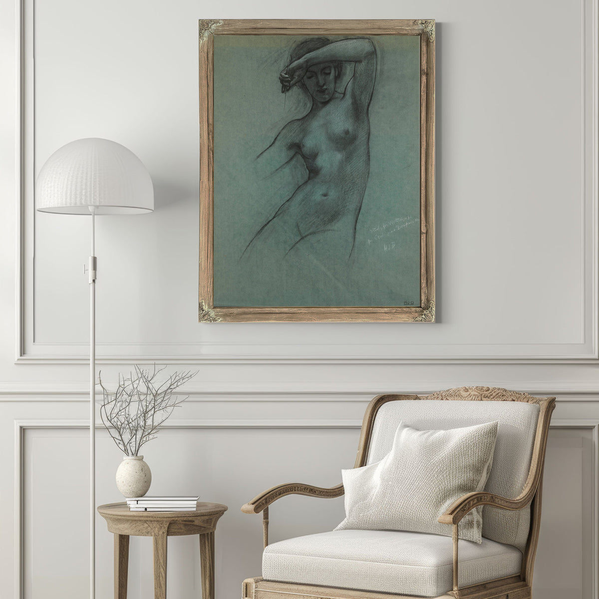 Study a Water Nymph Prospero Summoning By Herbert James Draper