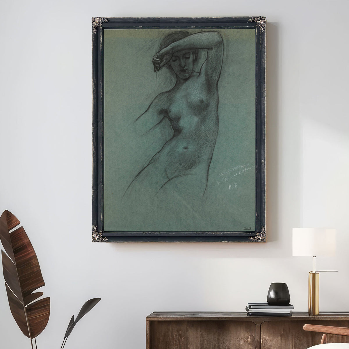 Study a Water Nymph Prospero Summoning By Herbert James Draper
