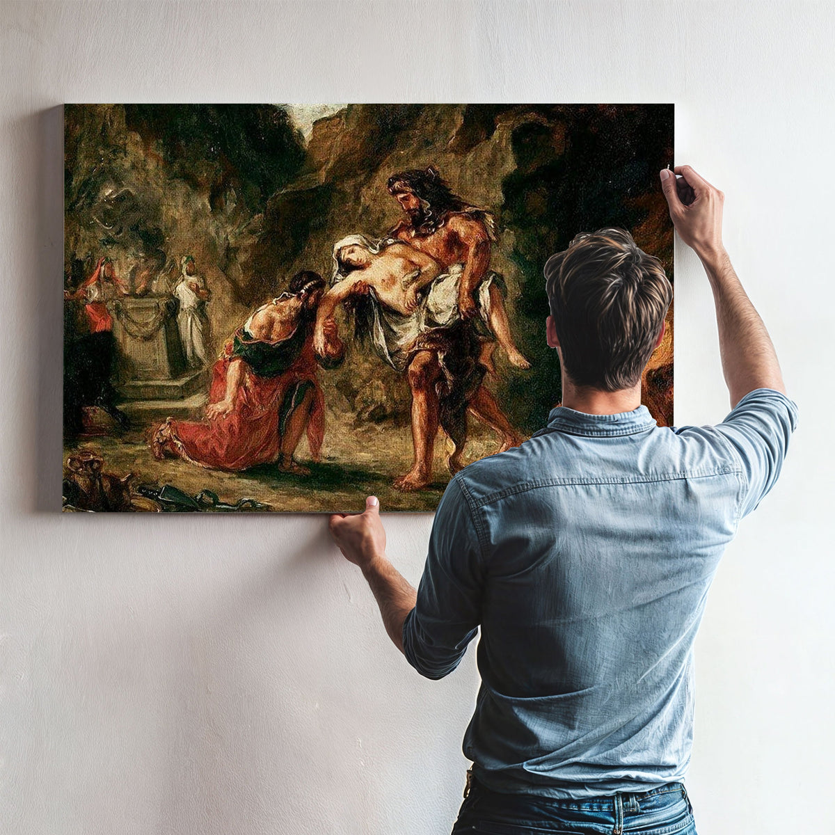 Hercules And Alcestis By Eugene Delacroix