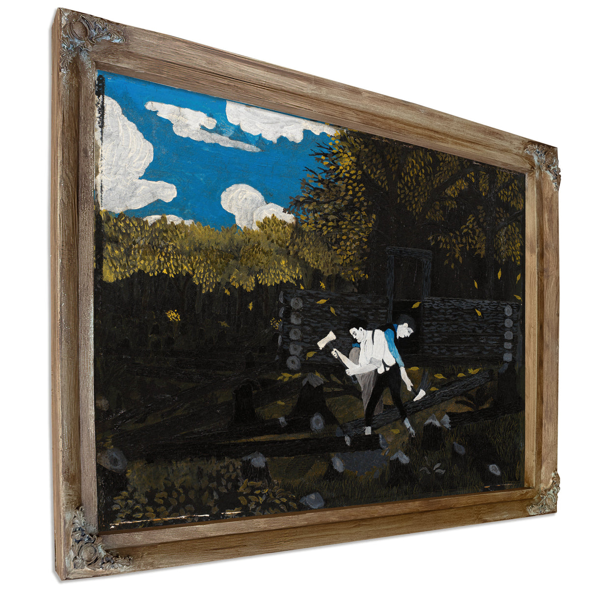 Abraham Lincoln His Father Building By Horace Pippin