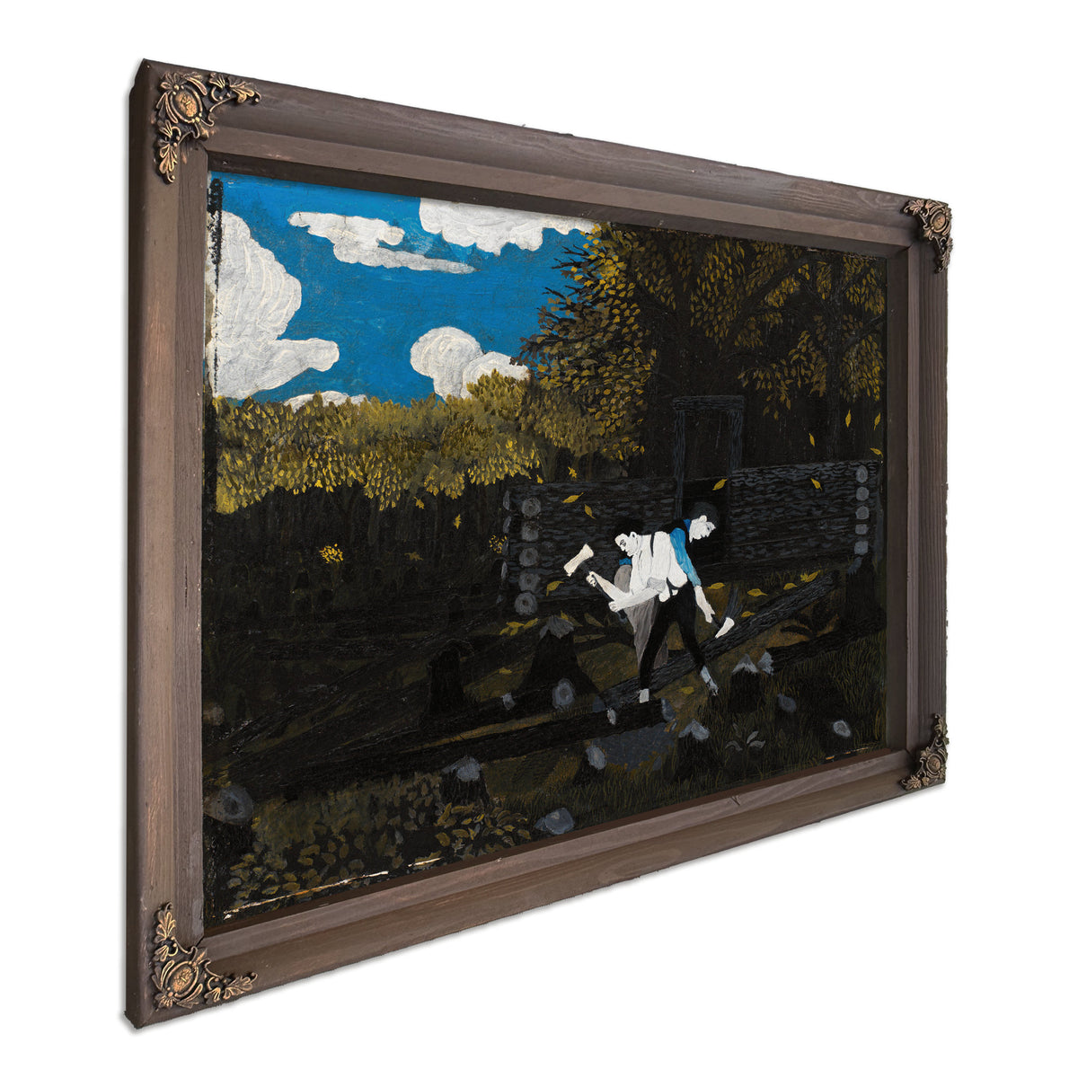 Abraham Lincoln His Father Building By Horace Pippin