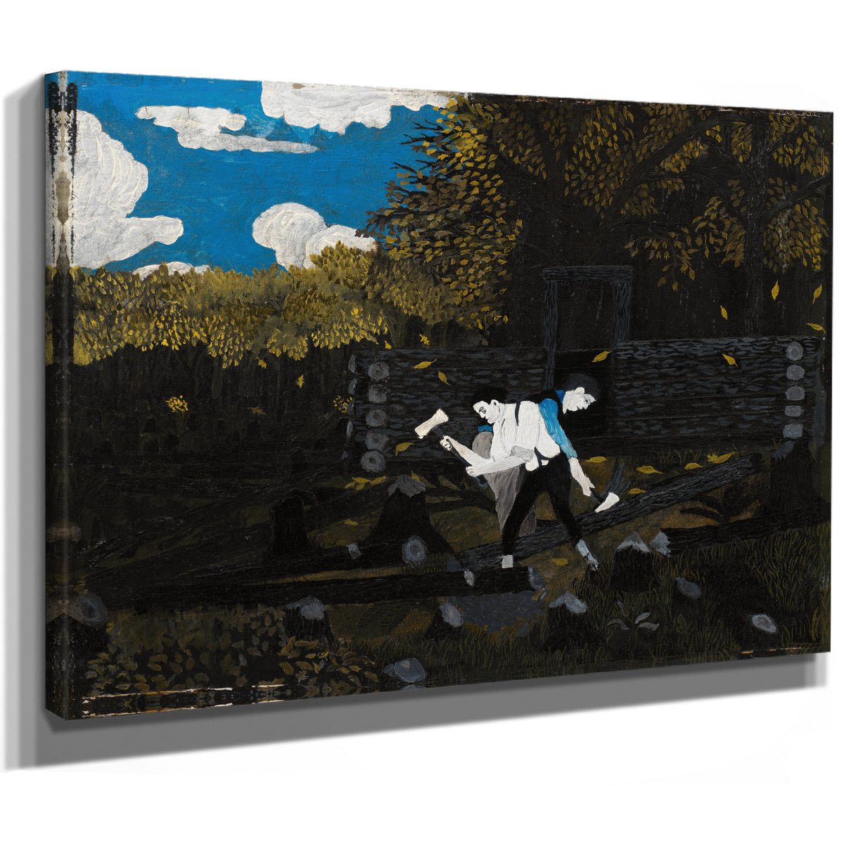 Abraham Lincoln His Father Building By Horace Pippin