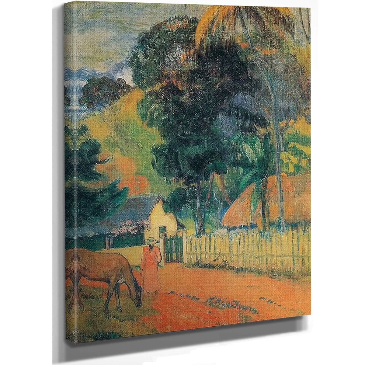 Horse On The Road By Paul Gauguin