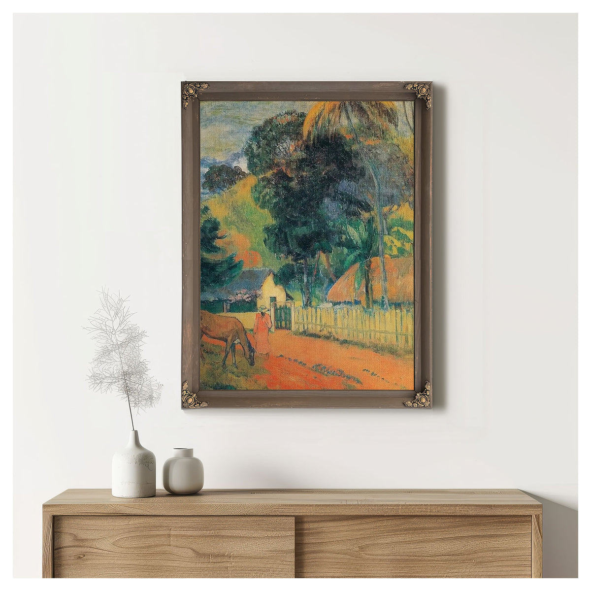 Horse On The Road By Paul Gauguin