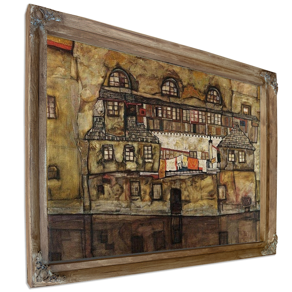 House Wall On The River By Egon Schiele