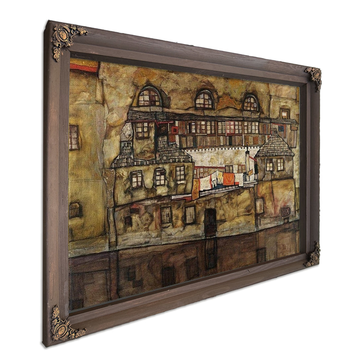 House Wall On The River By Egon Schiele