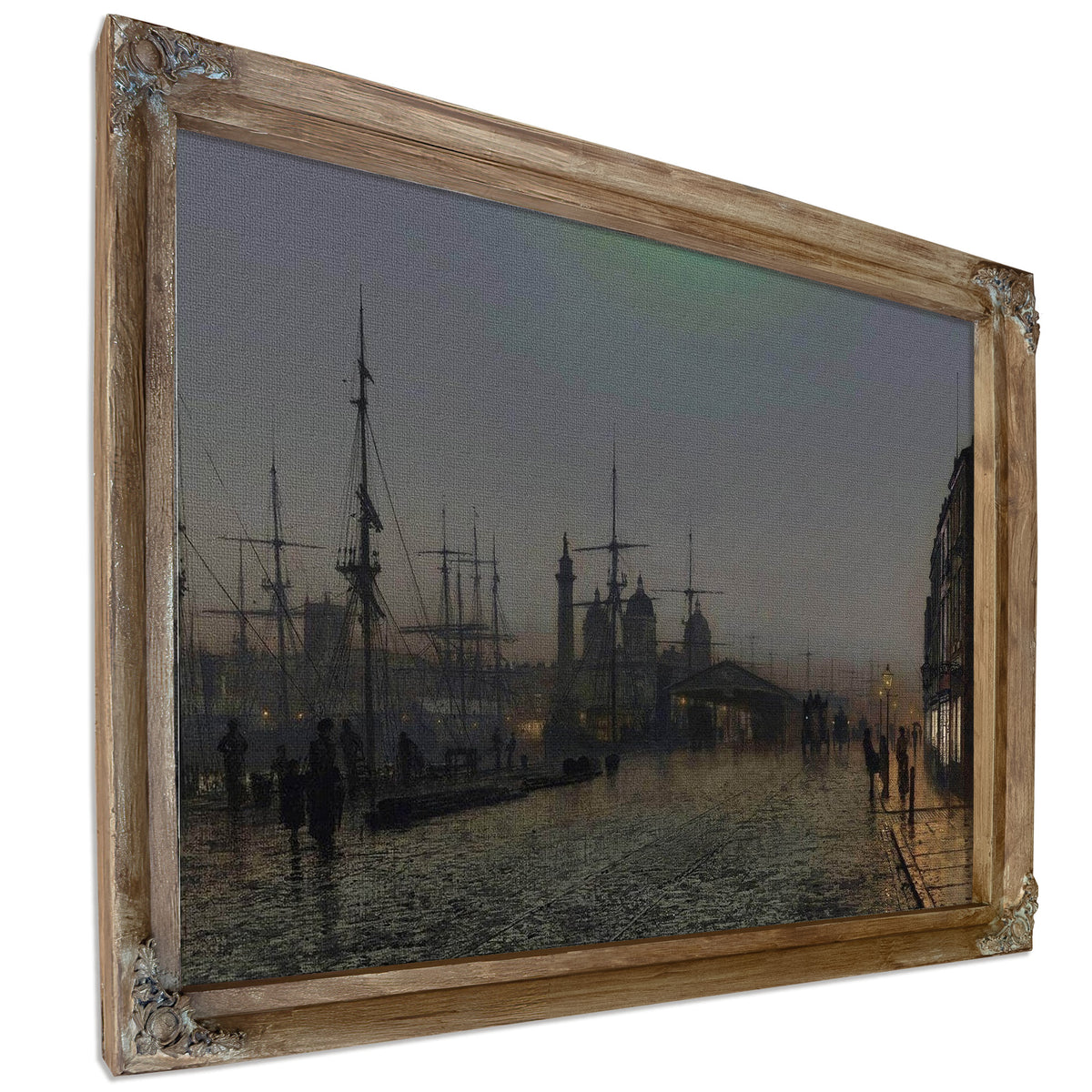 Hull Docks At Night Painting John Atkinson Grimshaw Canvas Art