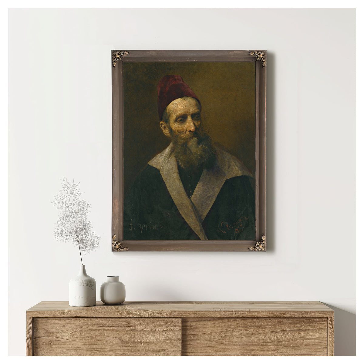 Portrait a Man By Ilya Efimovich Repin