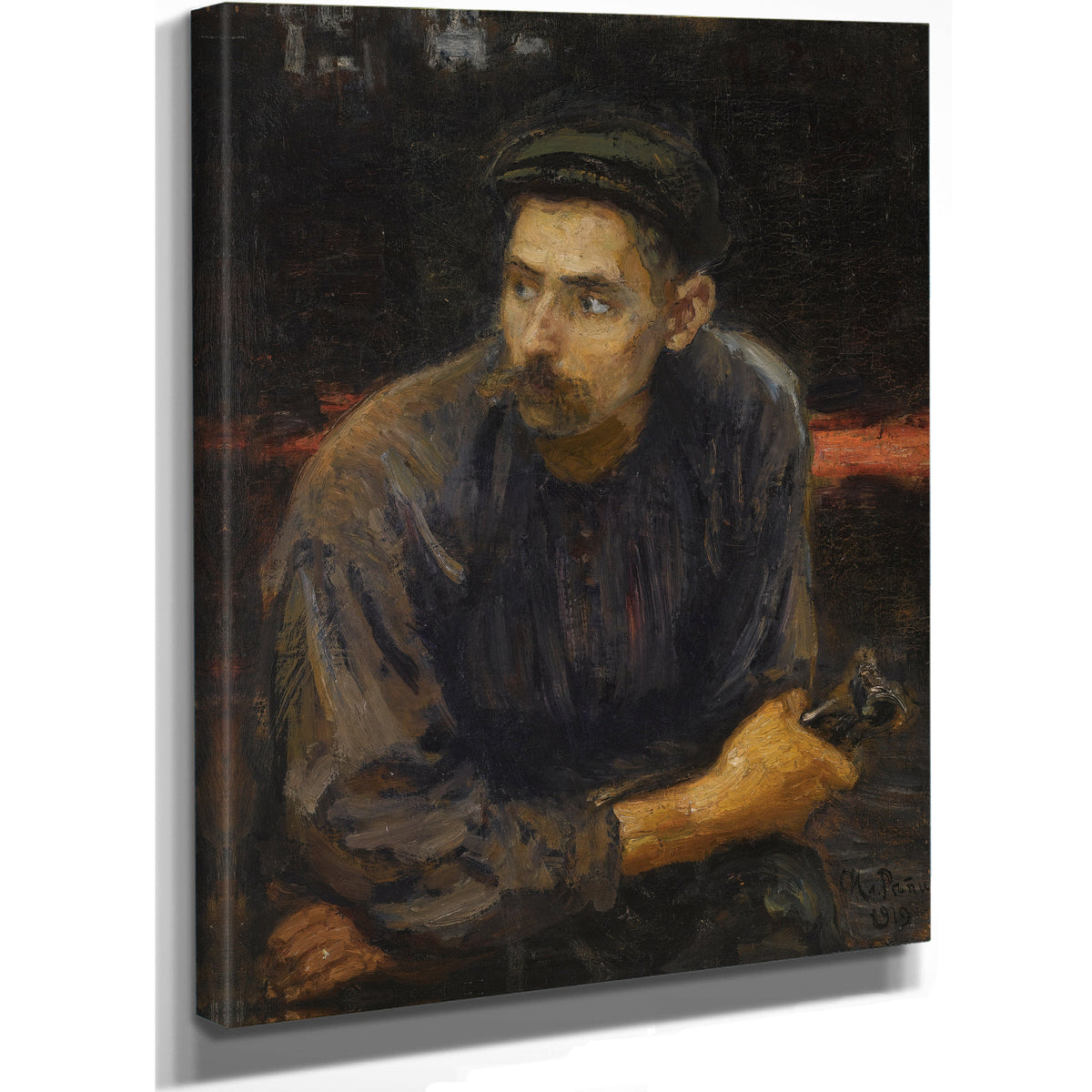 Portrait a Worker By Ilya Efimovich Repin