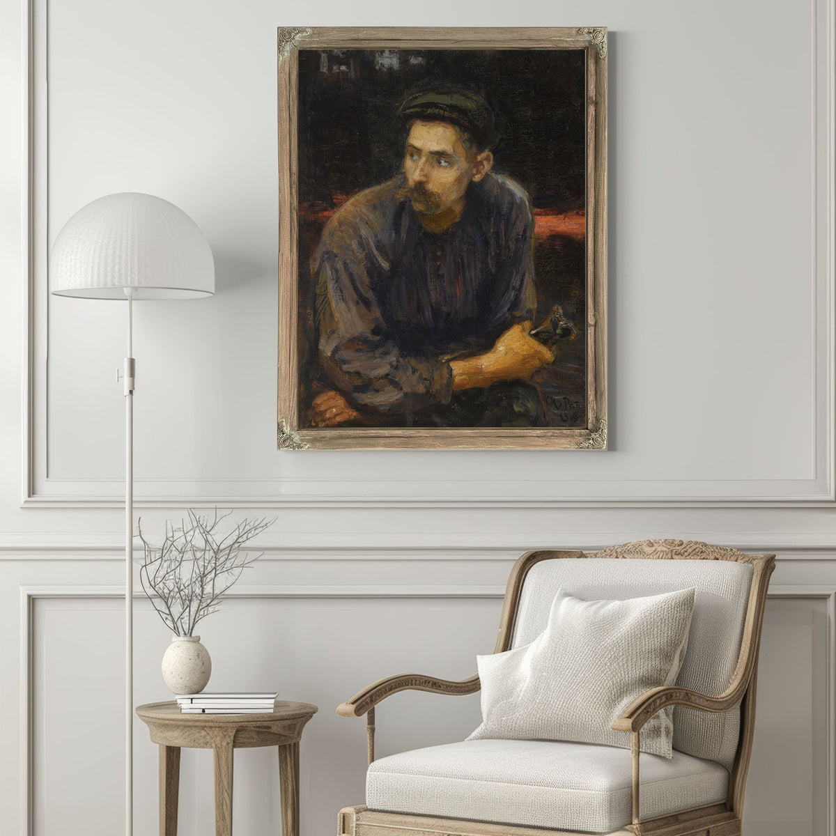 Portrait a Worker By Ilya Efimovich Repin