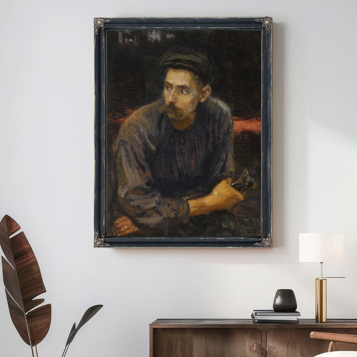 Portrait a Worker By Ilya Efimovich Repin