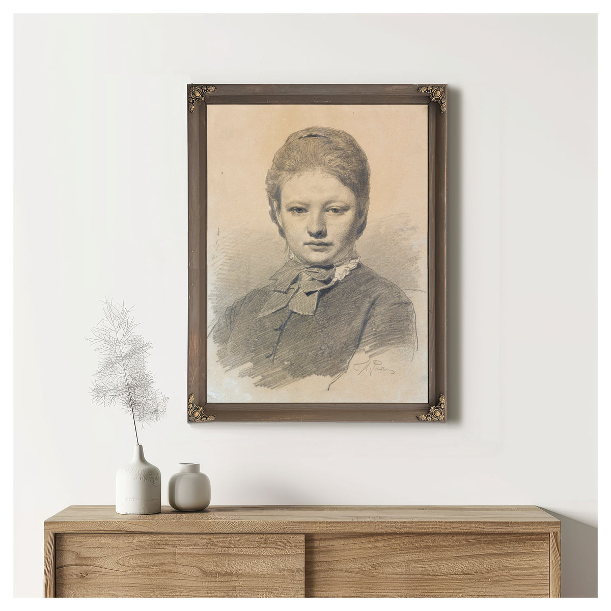 Portrait Sofia Repina By Ilya Efimovich Repin
