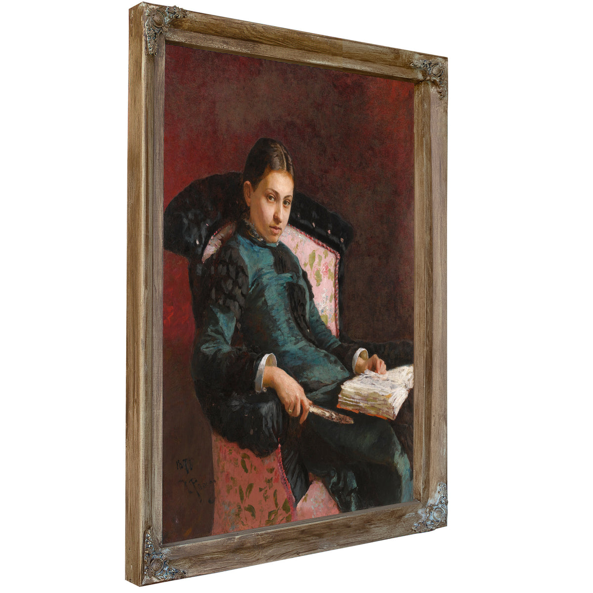 Portrait the Artists Wife Vera Repin By Ilya Efimovich Repin