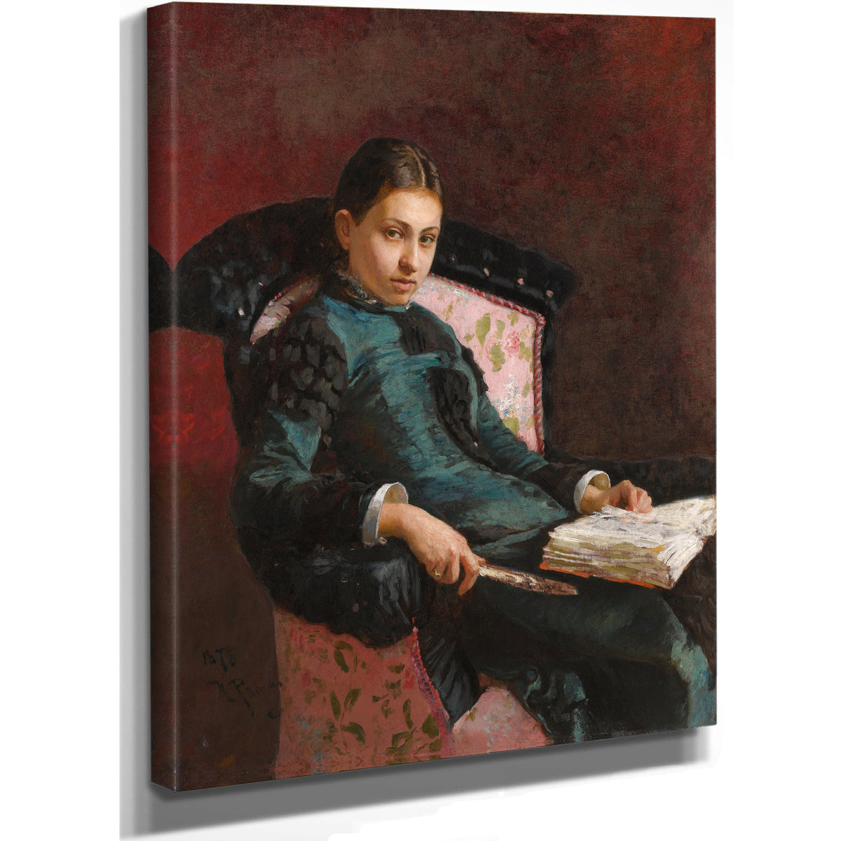 Portrait the Artists Wife Vera Repin By Ilya Efimovich Repin