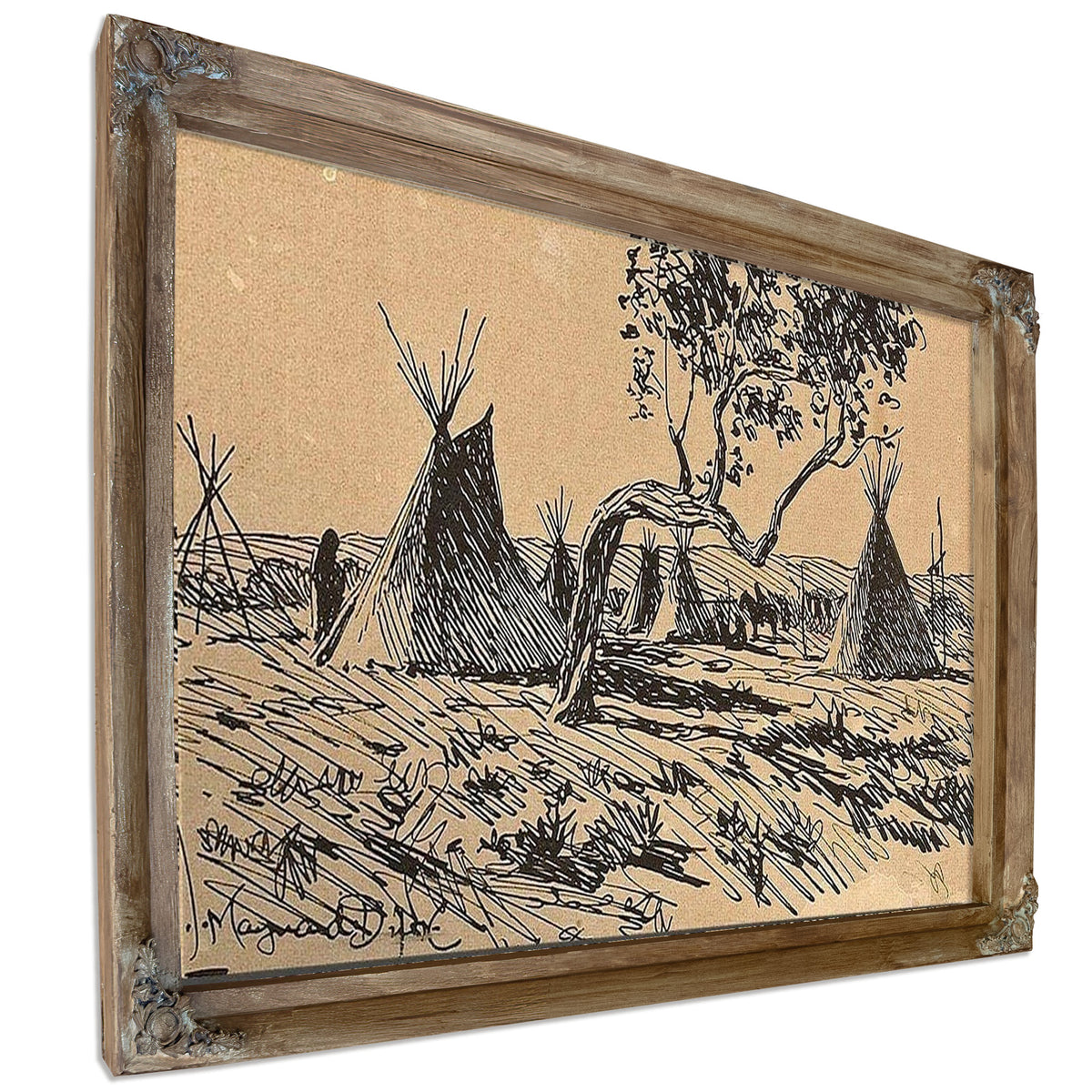 Indian Encampment; And This Way Too (A Pair) By Maynard Dixon