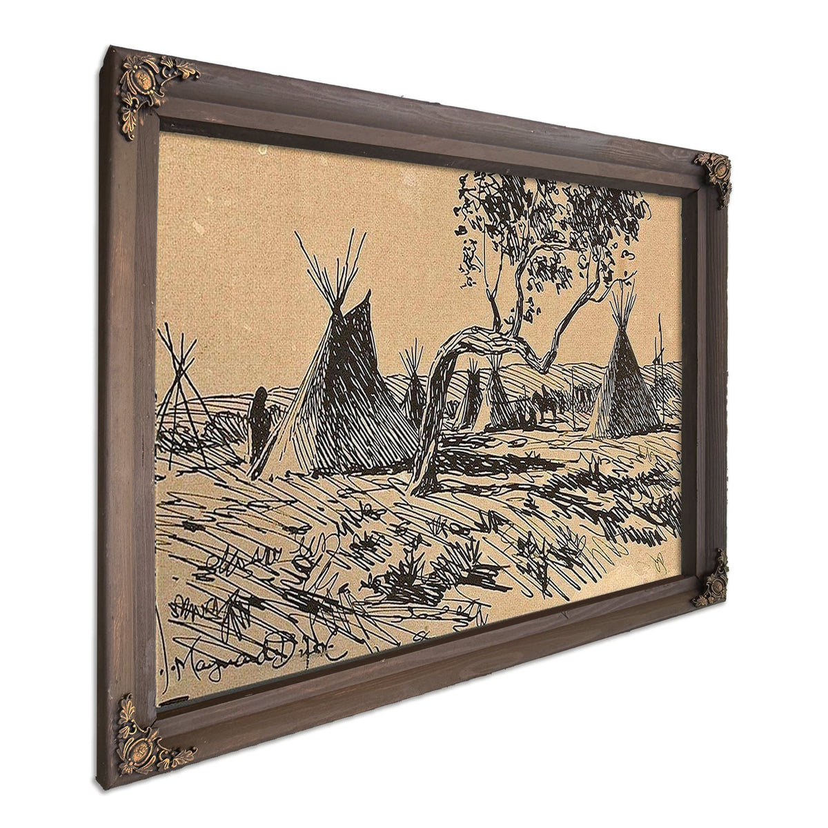 Indian Encampment; And This Way Too (A Pair) By Maynard Dixon