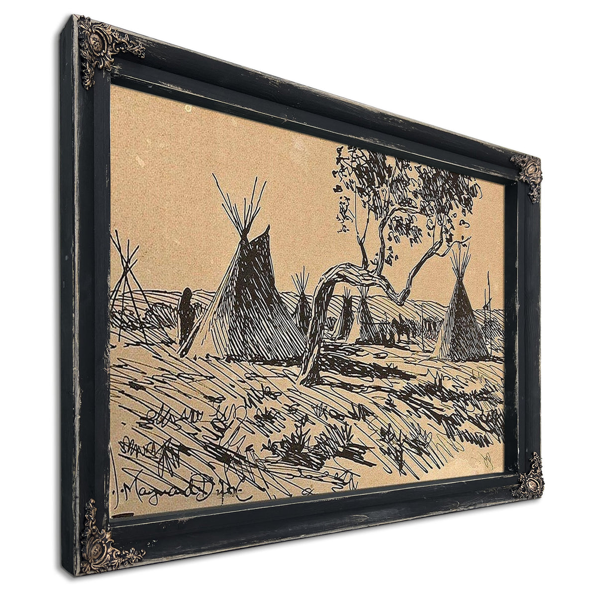 Indian Encampment; And This Way Too (A Pair) By Maynard Dixon