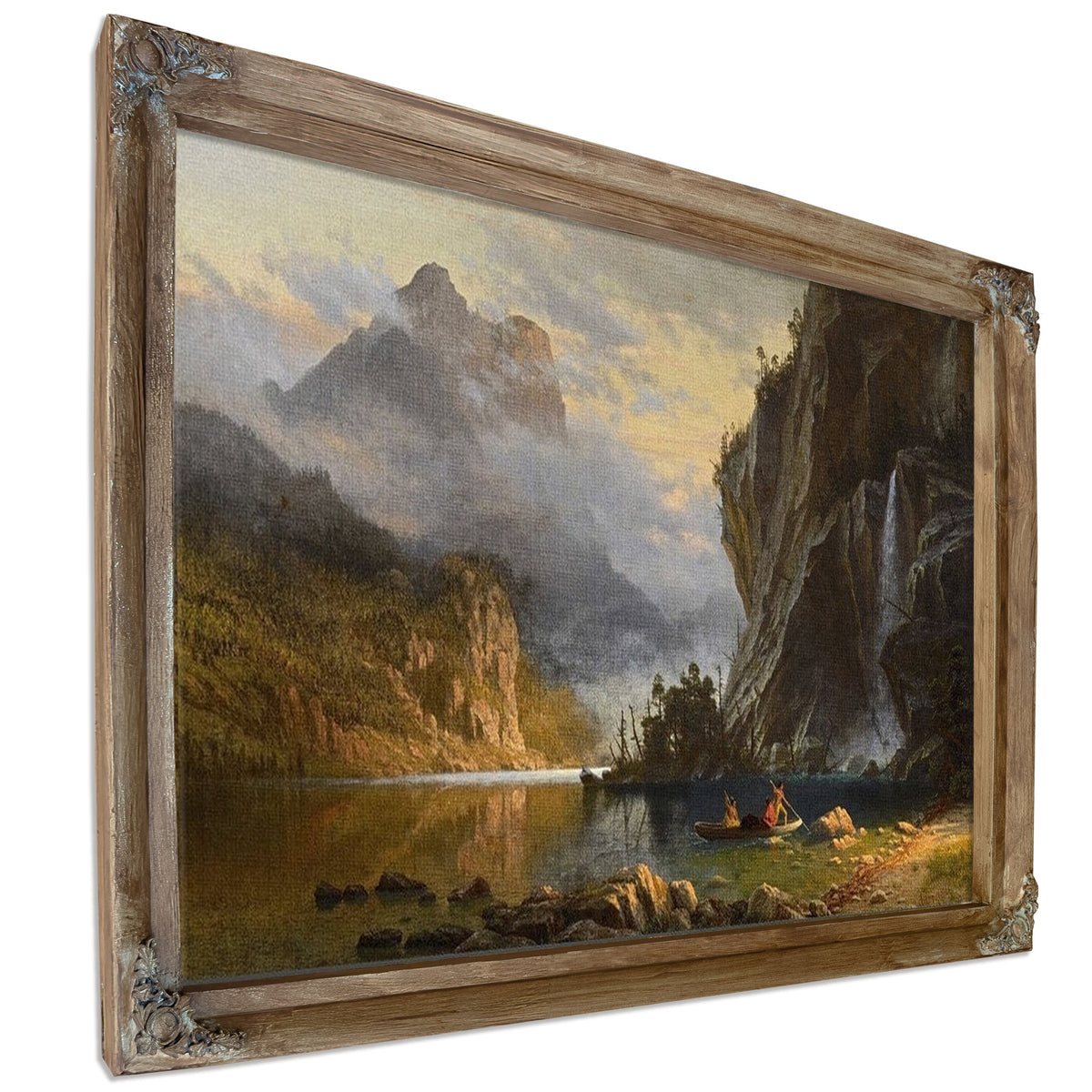 Indians Spear Fishing 1862 By Albert Bierstadt